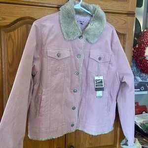 Pink Clash NWT winter jean jacket